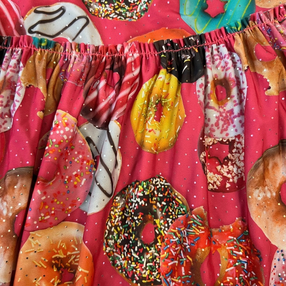 Colorful Donut Print Skater Skirt - Picture 4 of 4
